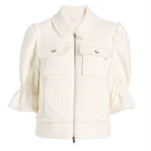 cinq a sept Holly Boucle Short Sleeve Jacket - Small